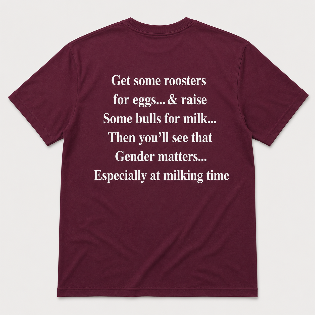 Gender Matters at Milking Time Funny Farm T-Shirt