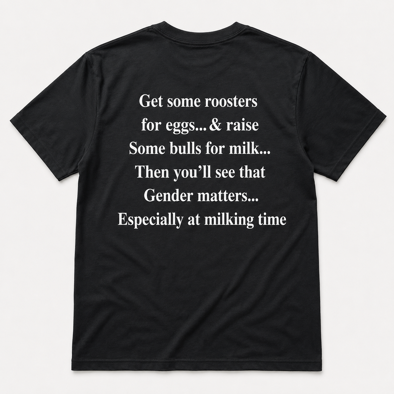 Gender Matters at Milking Time Funny Farm T-Shirt