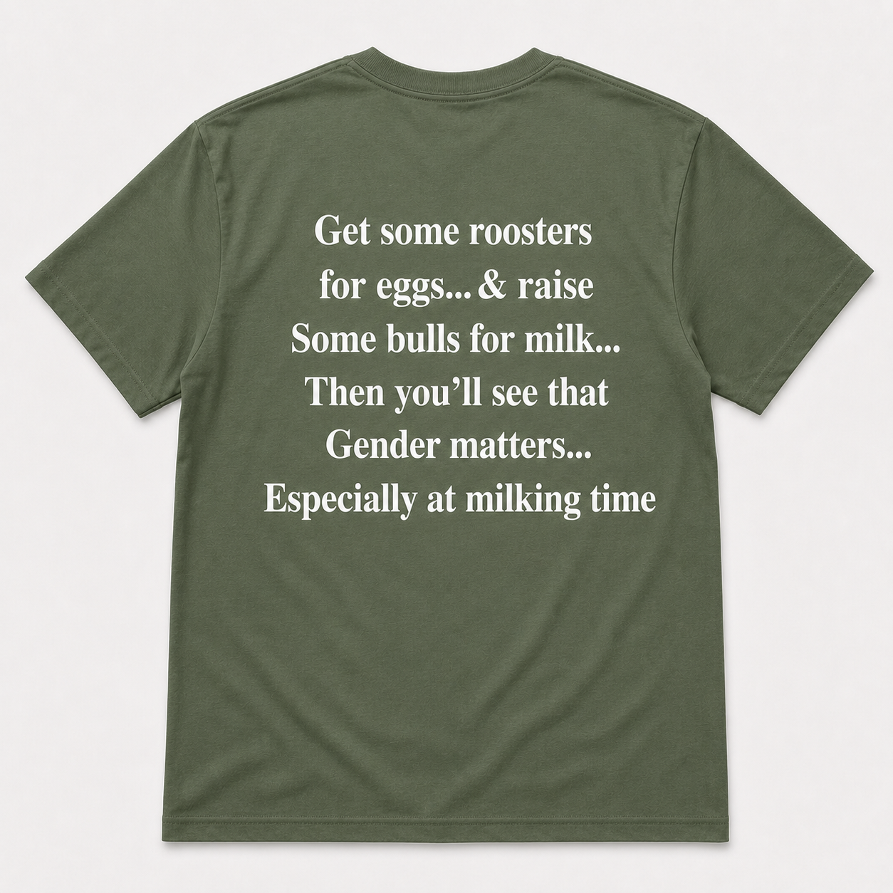 Gender Matters at Milking Time Funny Farm T-Shirt