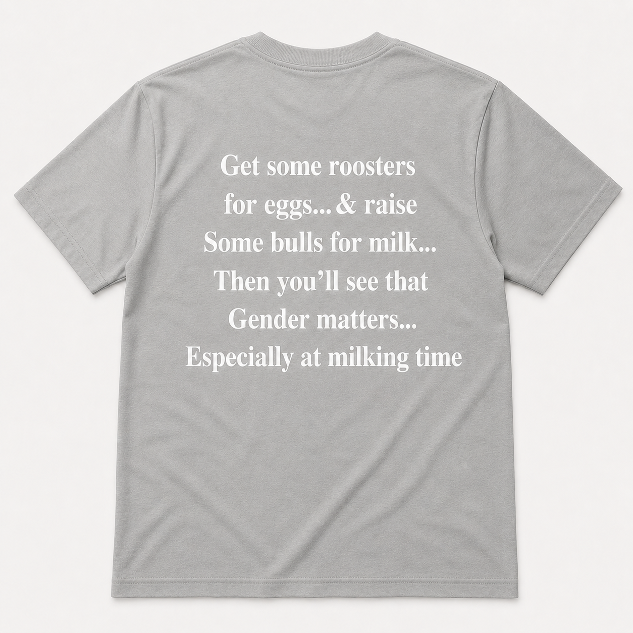 Gender Matters at Milking Time Funny Farm T-Shirt