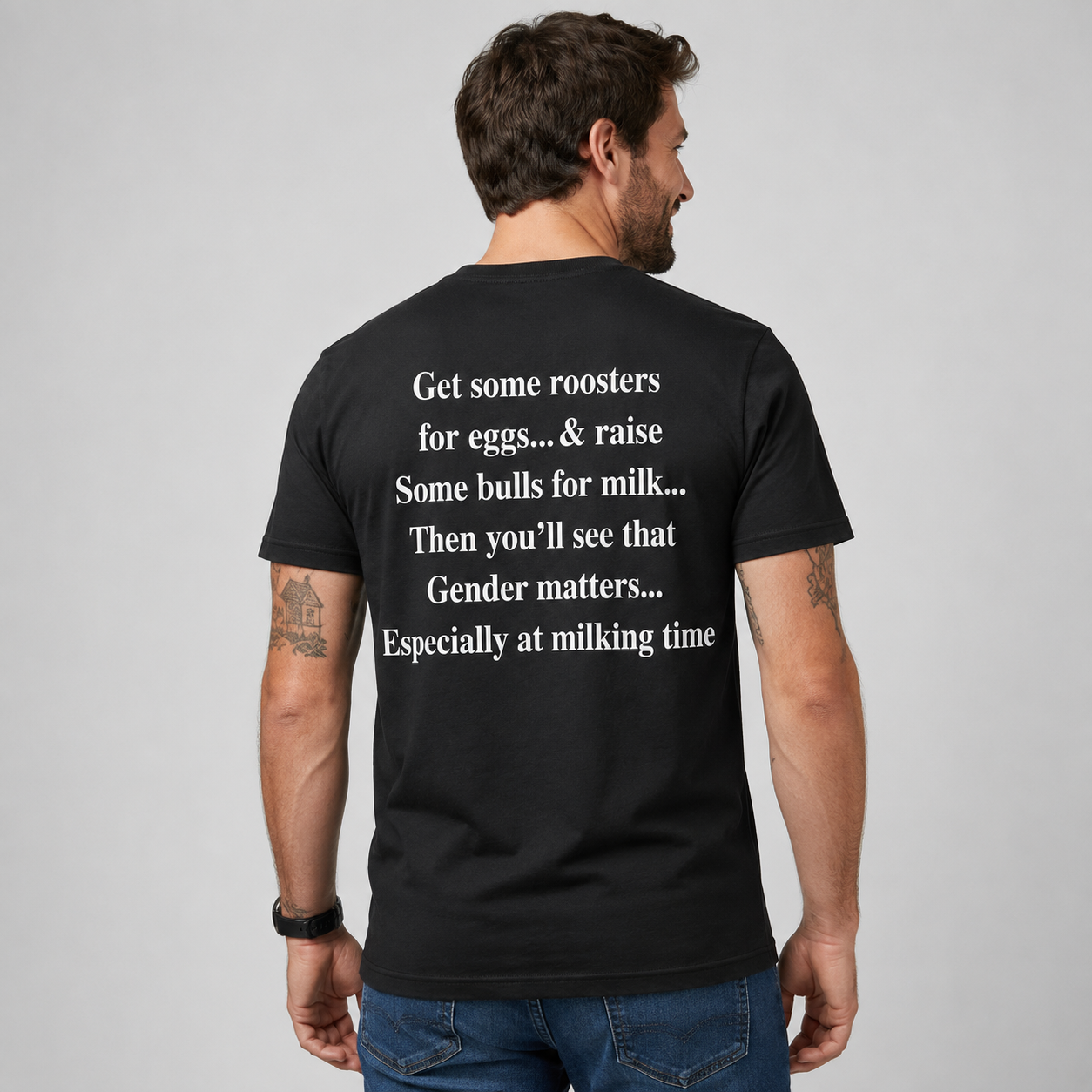 Gender Matters at Milking Time Funny Farm T-Shirt